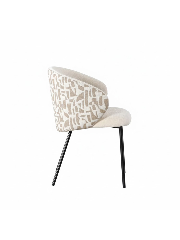 MINERVA 56,50 X 56 silla estampado beige