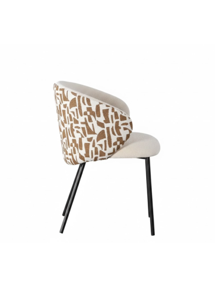 MINERVA 56,50 X 56 silla estampado marrón