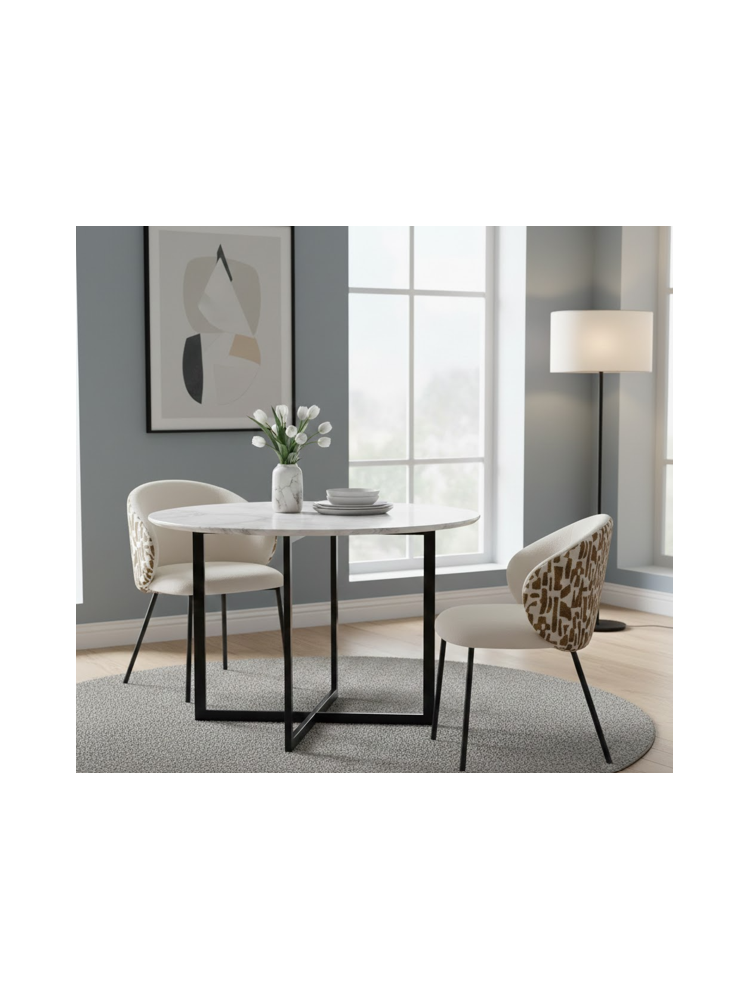 MINERVA 56,50 X 56 silla estampado marrón