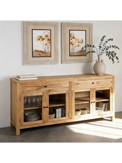 TEIDE 160 X 45 aparador 4 puertas cristal grande