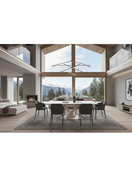 VÉRTICE 160-200X90 mesa extensible marfil