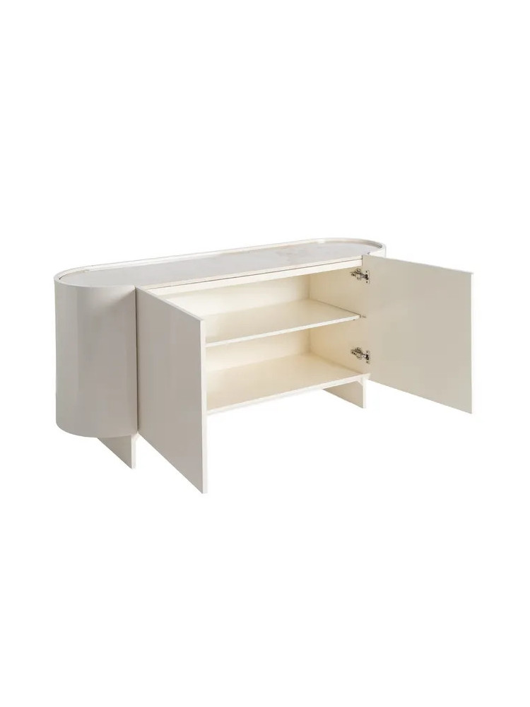 CAÚCASO 160 X 45 aparador lacado crema mármol