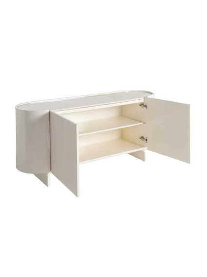 CAÚCASO 160 X 45 aparador lacado crema mármol