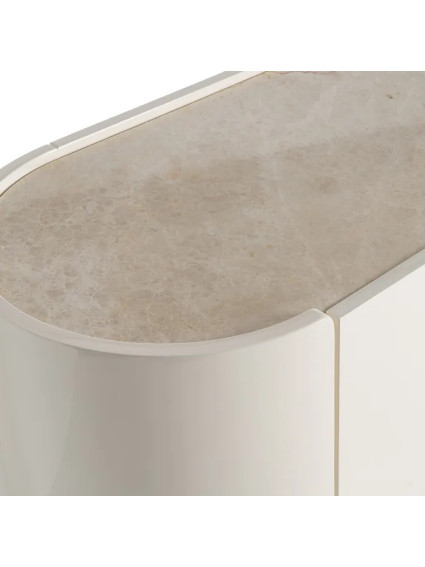 CAÚCASO 160 X 45 aparador lacado crema mármol