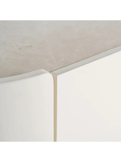 CAÚCASO 160 X 45 aparador lacado crema mármol