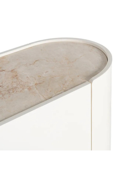 CAÚCASO 160 X 45 aparador lacado crema mármol