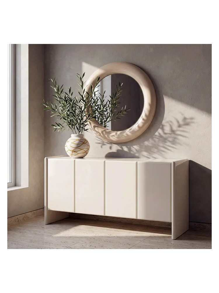 BALCANES 163 X 45 aparador lacado crema mármol