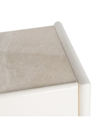 BALCANES 163 X 45 aparador lacado crema mármol