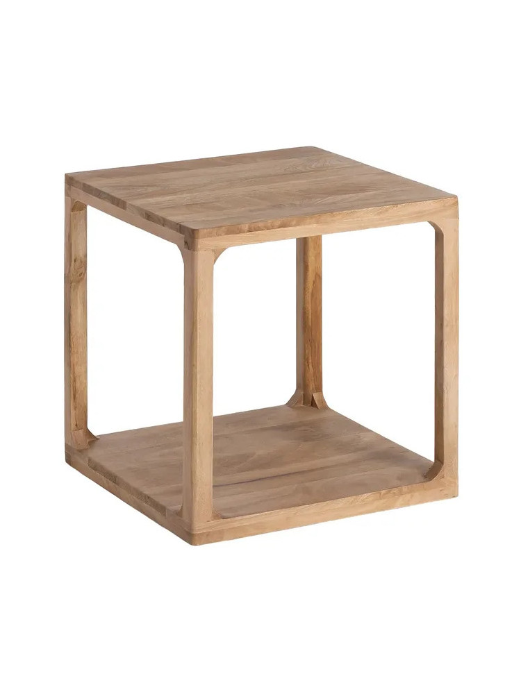 RASTRO 50 X 50 mesa auxiliar natural madera de mango