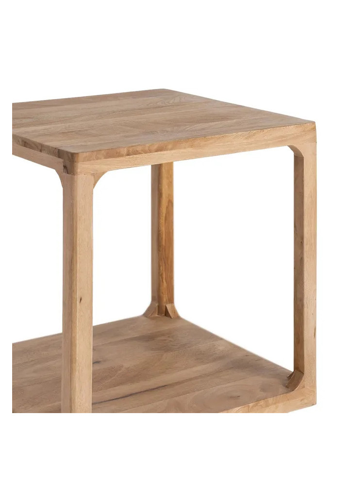 RASTRO 50 X 50 mesa auxiliar natural madera de mango