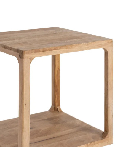 RASTRO 50 X 50 mesa auxiliar natural madera de mango