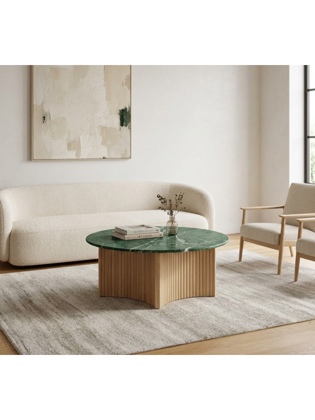 ESMERALDA 97 X 97 mesa de centro mármol