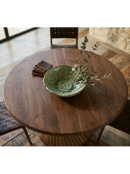 RONDA 130 X 130 mesa de comedor madera de acacia
