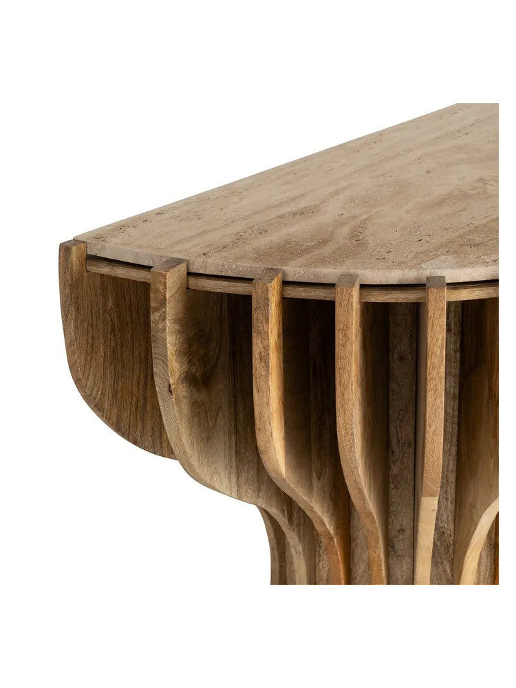 TORRE 92 X 40 consola madera de mango-mármol