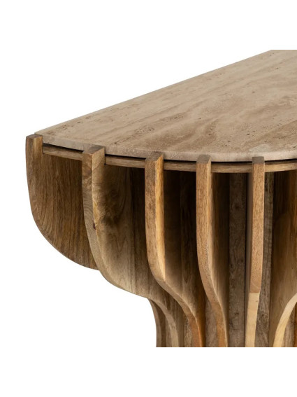 TORRE 92 X 40 consola madera de mango-mármol