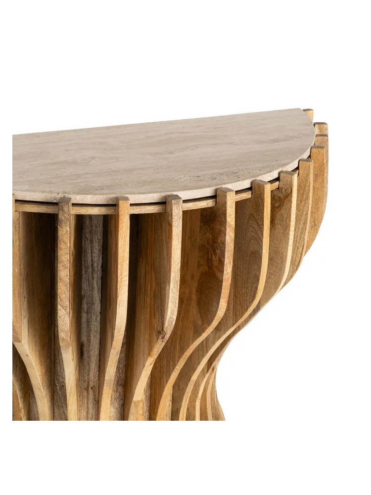 TORRE 92 X 40 consola madera de mango-mármol