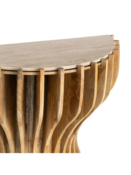 TORRE 92 X 40 consola madera de mango-mármol