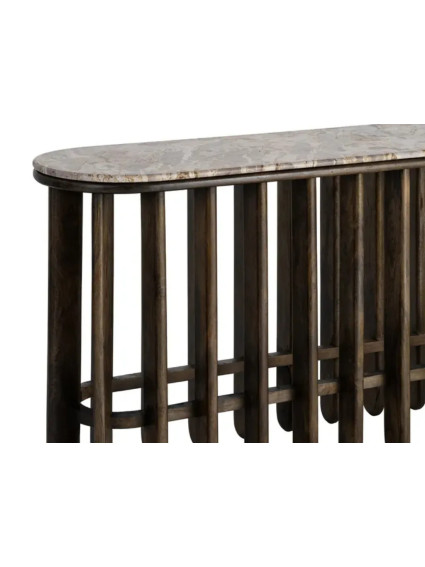 REMO 160 X 40 consola madera de mango-mármol