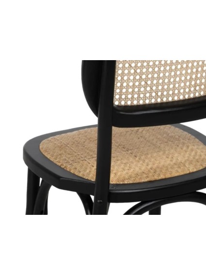 CASTAÑAR NEGRA 45 X 41silla natural madera de olmo