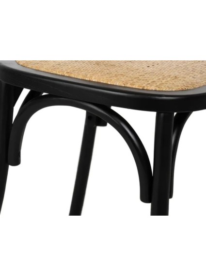 CASTAÑAR NEGRA 45 X 41silla natural madera de olmo