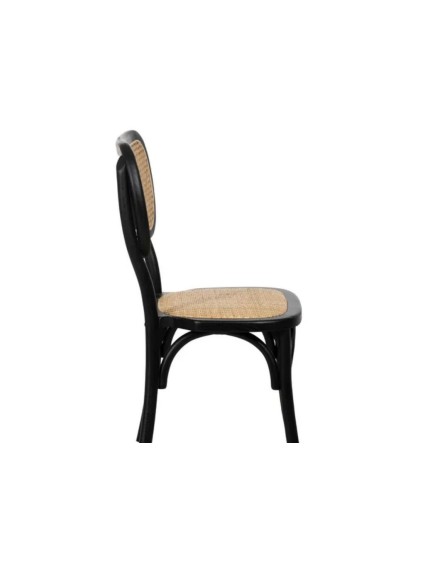 CASTAÑAR NEGRA 45 X 41silla natural madera de olmo