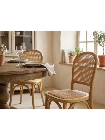 PRADERA 45 X 57 silla natural madera de olmo