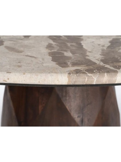 VELETA 120 X 120 mesa de comedor-madera mármol