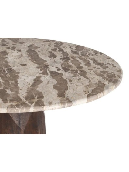 VELETA 120 X 120 mesa de comedor-madera mármol