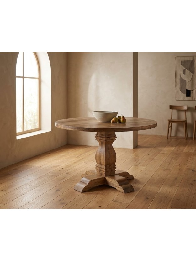 TOSCANA 120 X 120 mesa de comedor madera de mango