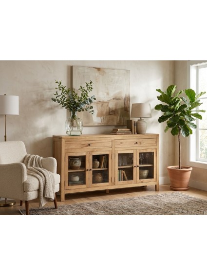 TEIDE 160 X 45 aparador 4 puertas cristal grande