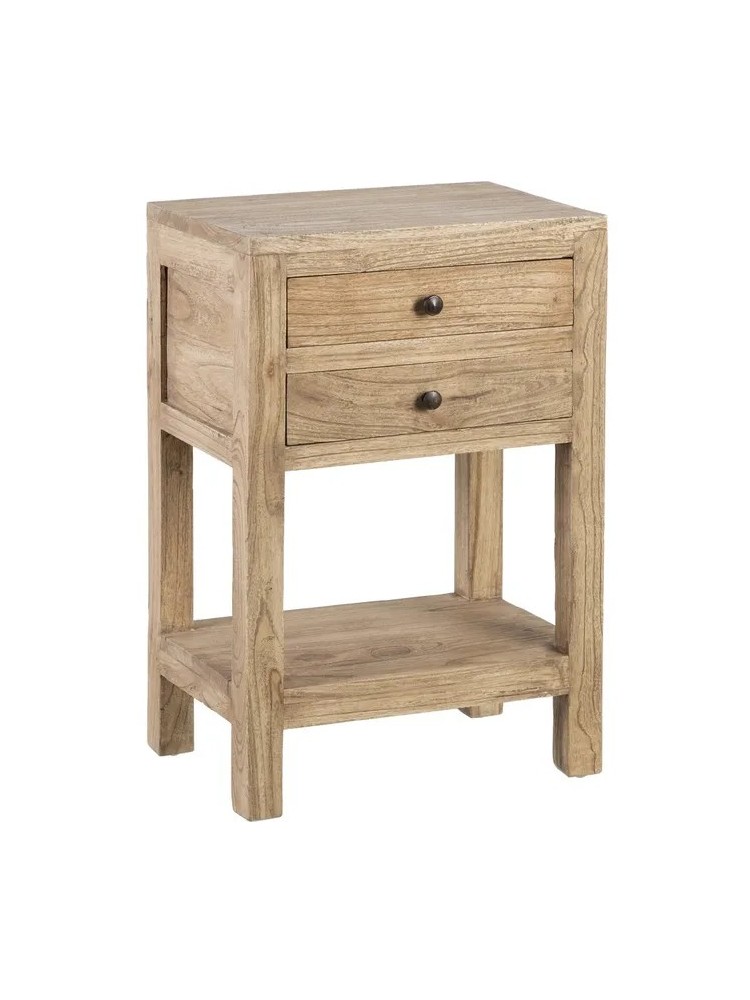 TEIDE 45x30 mesita balda 2 cajones natural