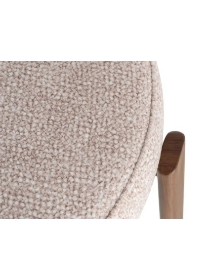BASILEA 51 X 54  silla tapizada metal beige