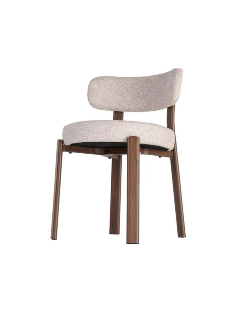 BASILEA 51 X 54  silla tapizada metal beige