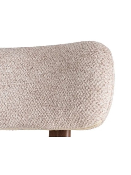 BASILEA 51 X 54  silla tapizada metal beige