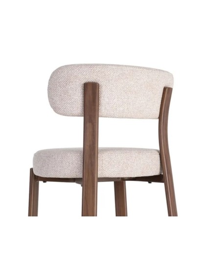 BASILEA 51 X 54  silla tapizada metal beige
