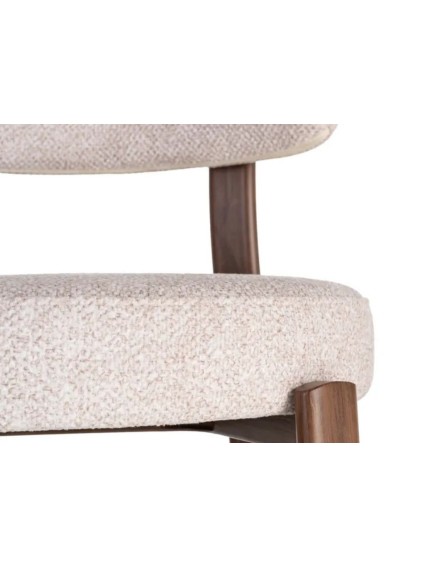 BASILEA 51 X 54  silla tapizada metal beige