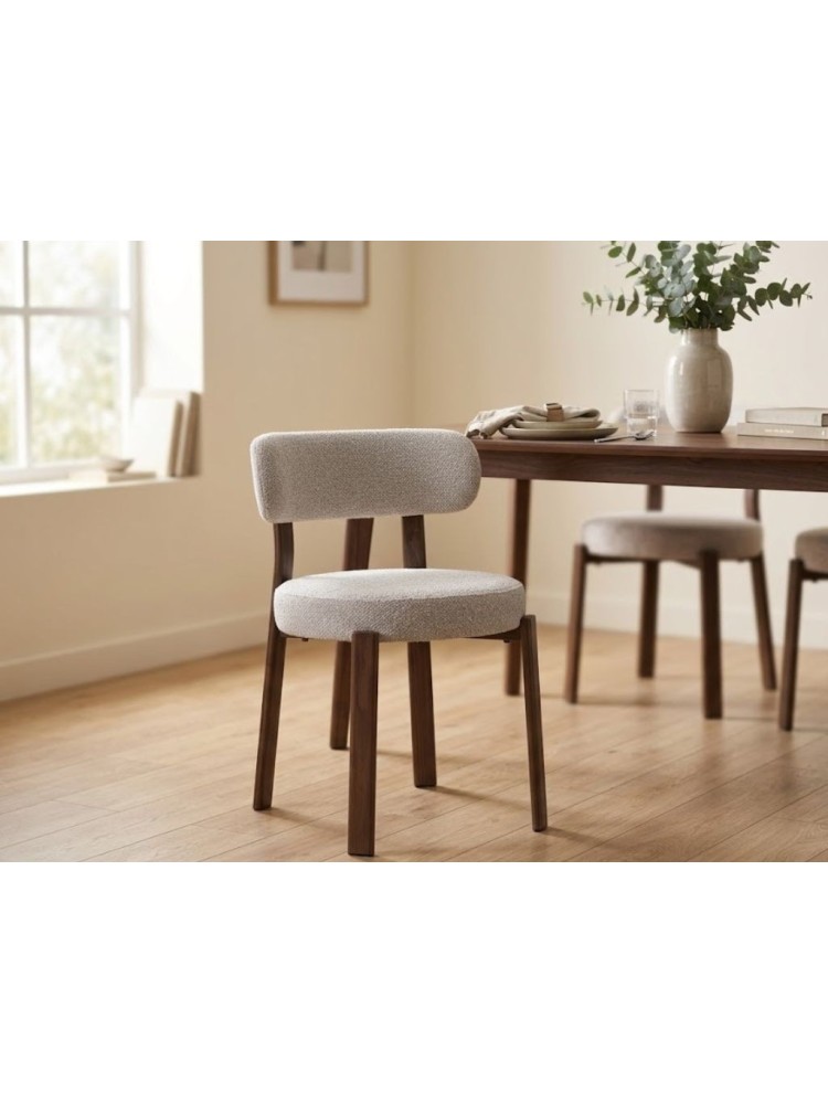 BASILEA 51 X 54  silla tapizada metal beige