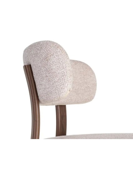BASILEA 51 X 54  silla tapizada metal beige