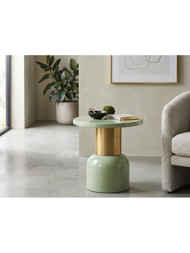 DESTELLO 51 X 51 mesita metal aguamarina