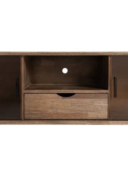 BOSCO 150 X 40 mueble TV madera cristal