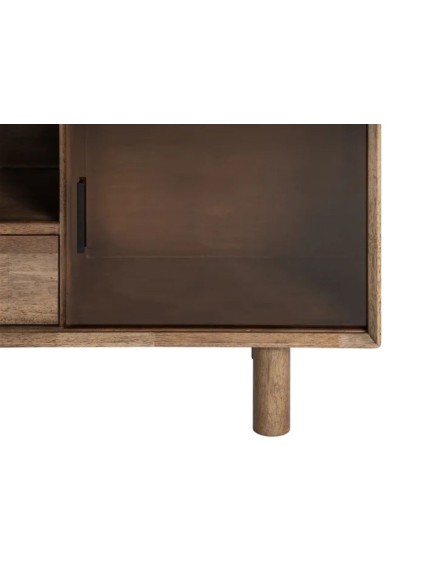 BOSCO 150 X 40 mueble TV madera cristal