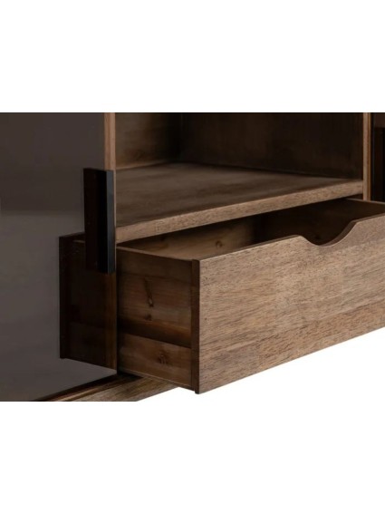BOSCO 150 X 40 mueble TV madera cristal