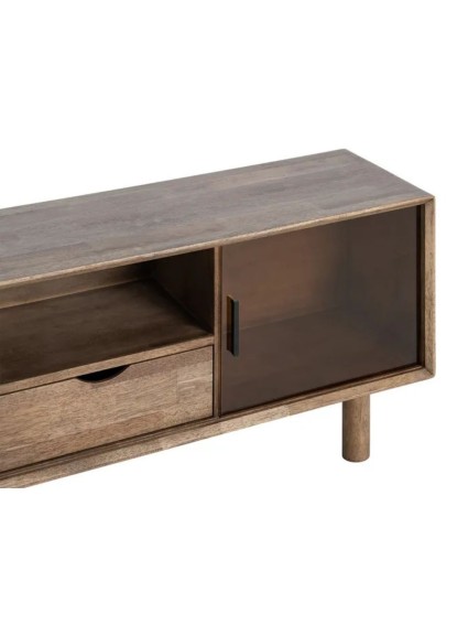 BOSCO 150 X 40 mueble TV madera cristal