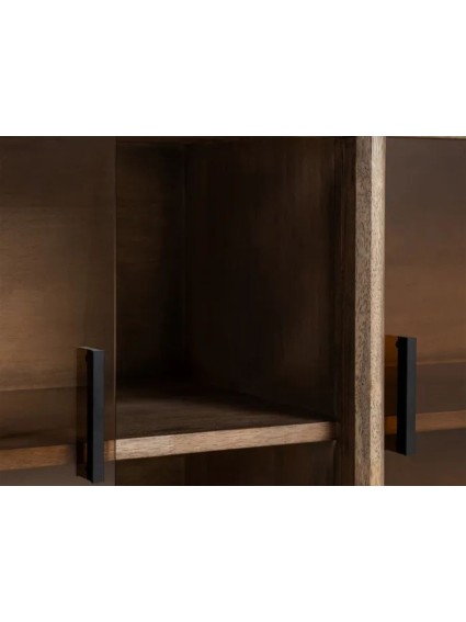 BOSCO 160 X 46 aparador madera cristal