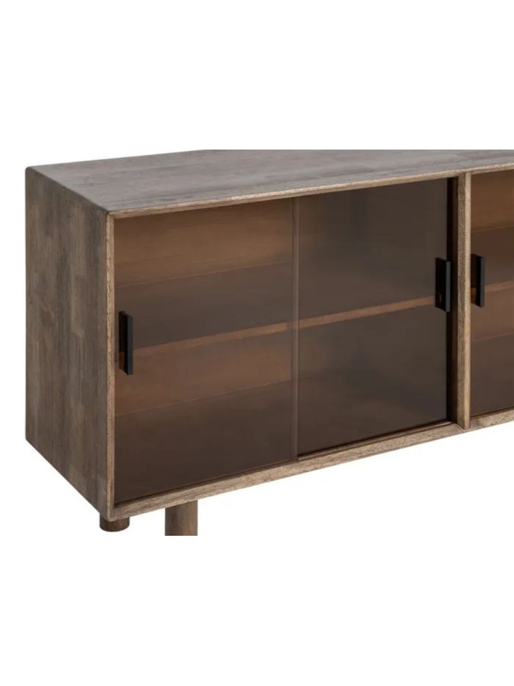 BOSCO 160 X 46 aparador madera cristal