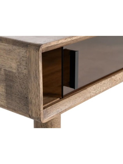 BOSCO 120 X 60 mesa de centro madera cristal