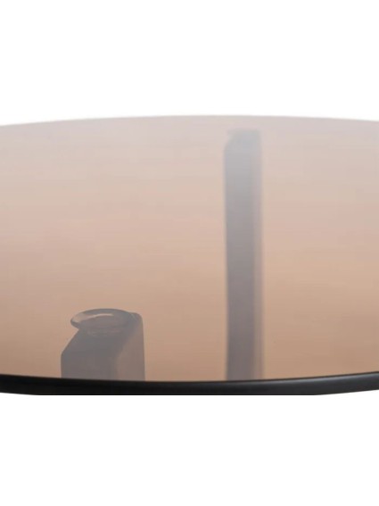 BOSCO 60 X 60 mesa de centro redonda madera cristal