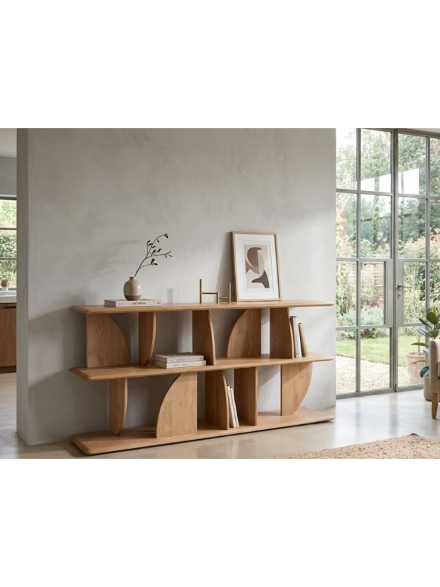 VELA 180 X 38 estantería clara baja madera