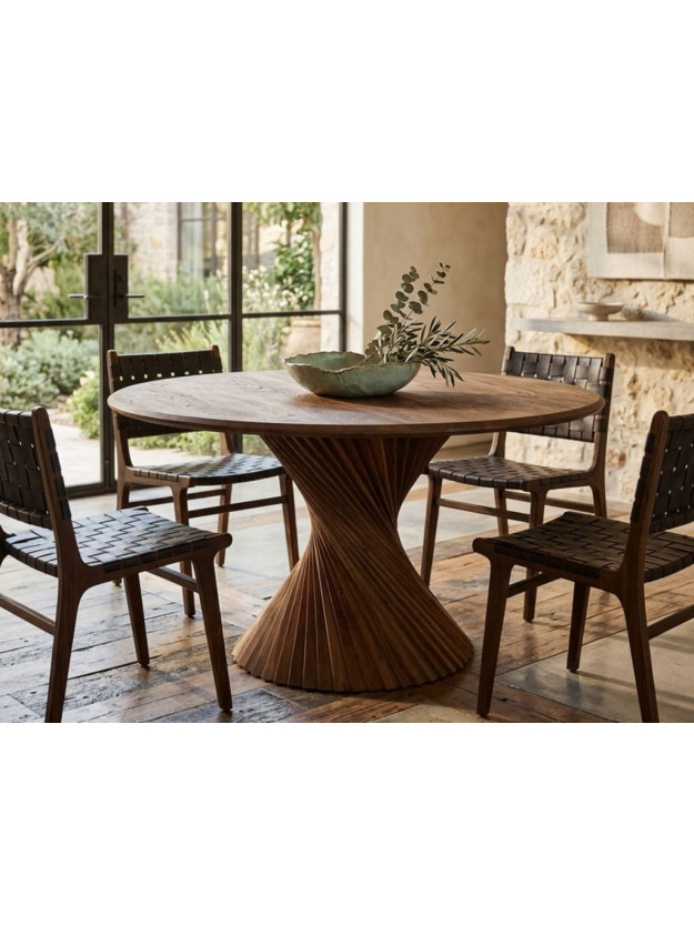 RONDA 130 X 130 mesa de comedor madera de acacia
