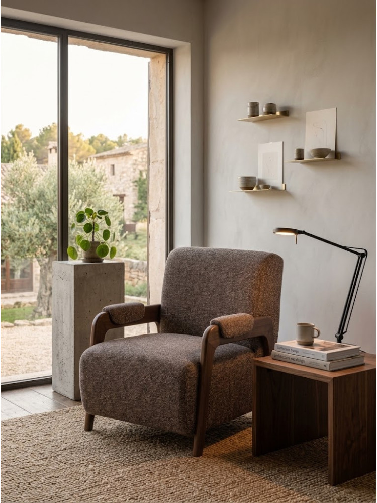 NORA 70 X 84 sillón marrón